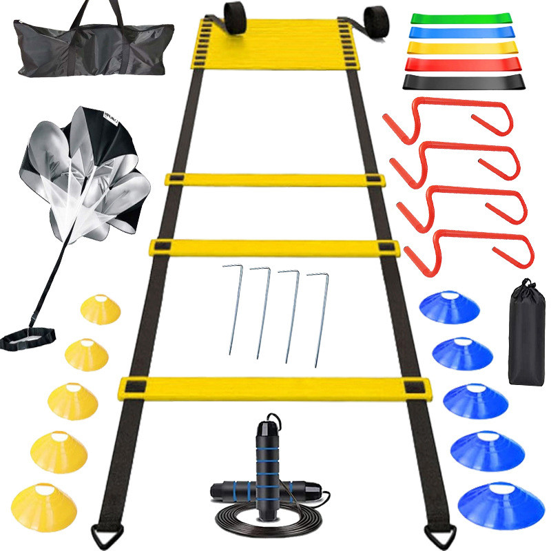 敏捷梯套装足球训练用品阻力伞训练碟跨栏架敏捷梯标志器材
