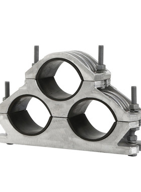 高压电缆固定夹jgpd三线品螺栓紧固刚性字型三芯铝合金无磁夹具