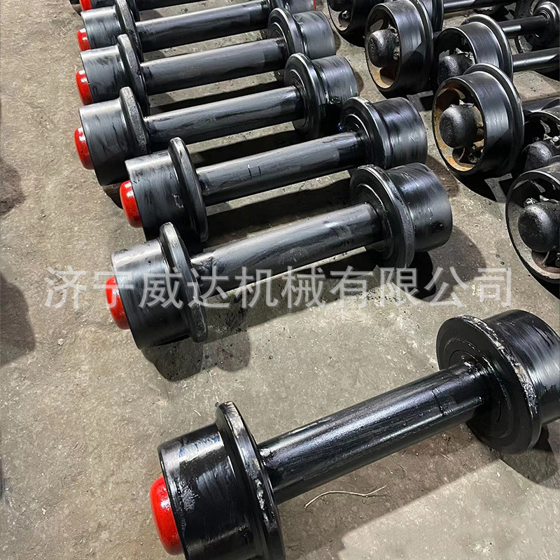煤矿实心轨道轮600轨距矿车轮对加厚铸钢翻斗式窑车轮矿车轨道轮