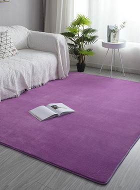 gju8灰色短绒客厅地毯2022新款沙发茶几边地卧室满铺儿童床大面积