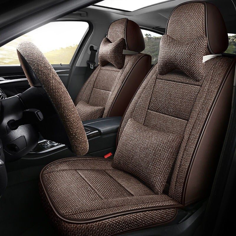 热销汽车座垫四季通用包围亚麻座套高档新款座椅套五座小车专用坐