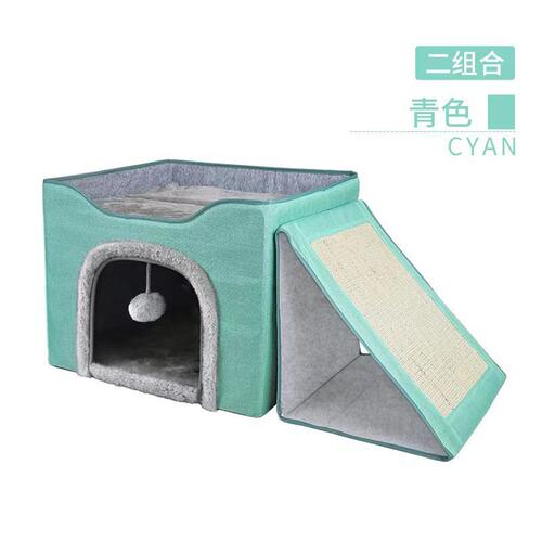 封闭式直销猫窝冬季保暖四季通用工厂超大号室内猫屋储物双层别墅