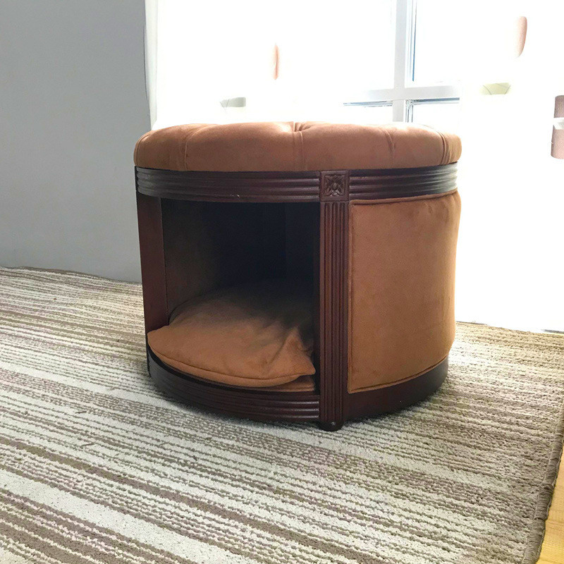 贝逗宠狗窝宠物用品狗沙发冬季保暖室内封闭式中型犬法斗实木欧式
