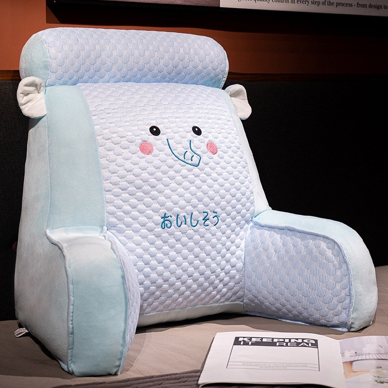 卡通冰丝豆豆绒腰靠趴头大靠垫办公室睡觉沙发床枕女生睡觉抱枕头