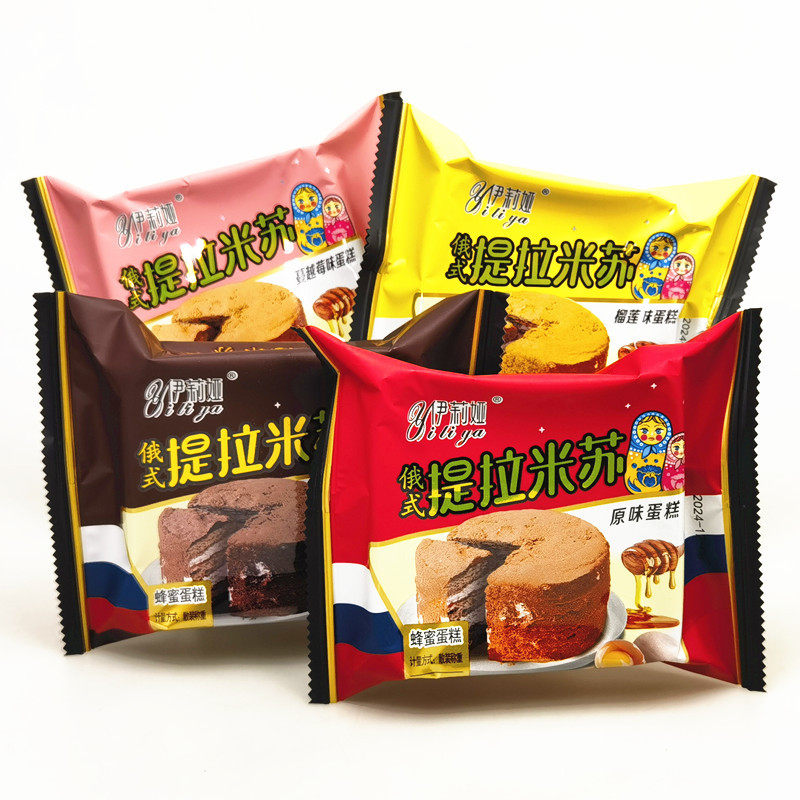 伊莉娅提拉米苏俄式风味蛋糕散称2斤原味整箱4斤甜点夹心蛋糕糕点