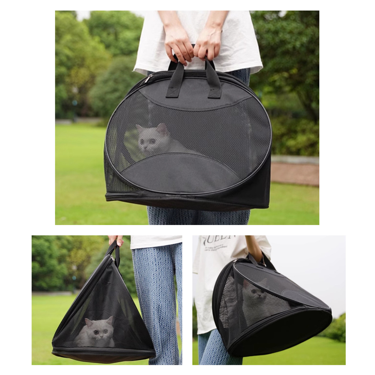 三角形宠物笼子猫床室内户外宠物笼手提式汽车座椅猫窝便携式帐篷