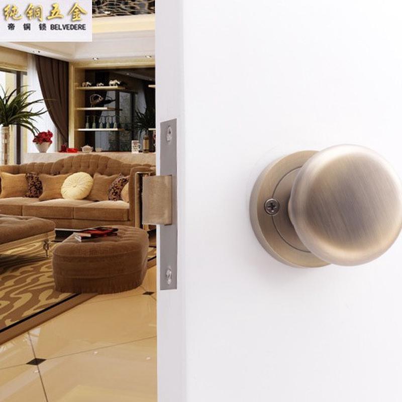黑色隐形门锁单面黄古青古把手单面球形欧式椭圆背景墙美式暗隐藏