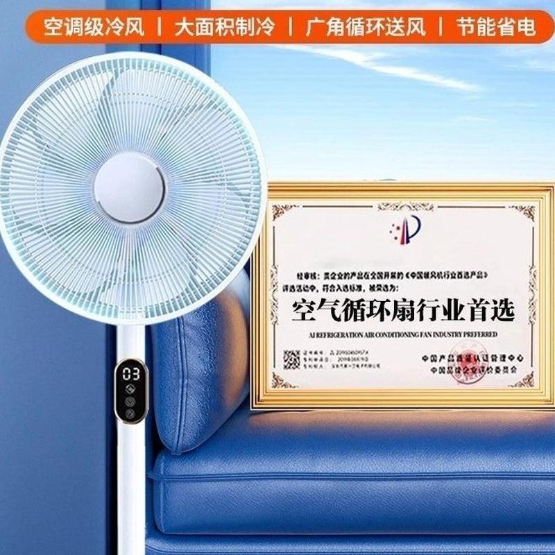 电风扇落地扇家用超静音2024新款大风力立式制冷小型电扇循环直流
