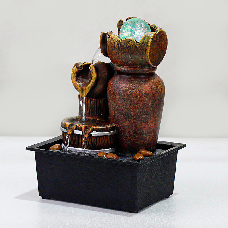 假山流水器广告促销代销礼品欧式北美外贸节日桌面摆件sl10-9