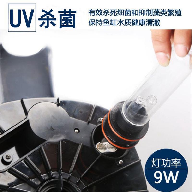 森sunhw-402b小鱼缸水族箱外过滤器鱼缸过滤棉水泵水管水族用品带