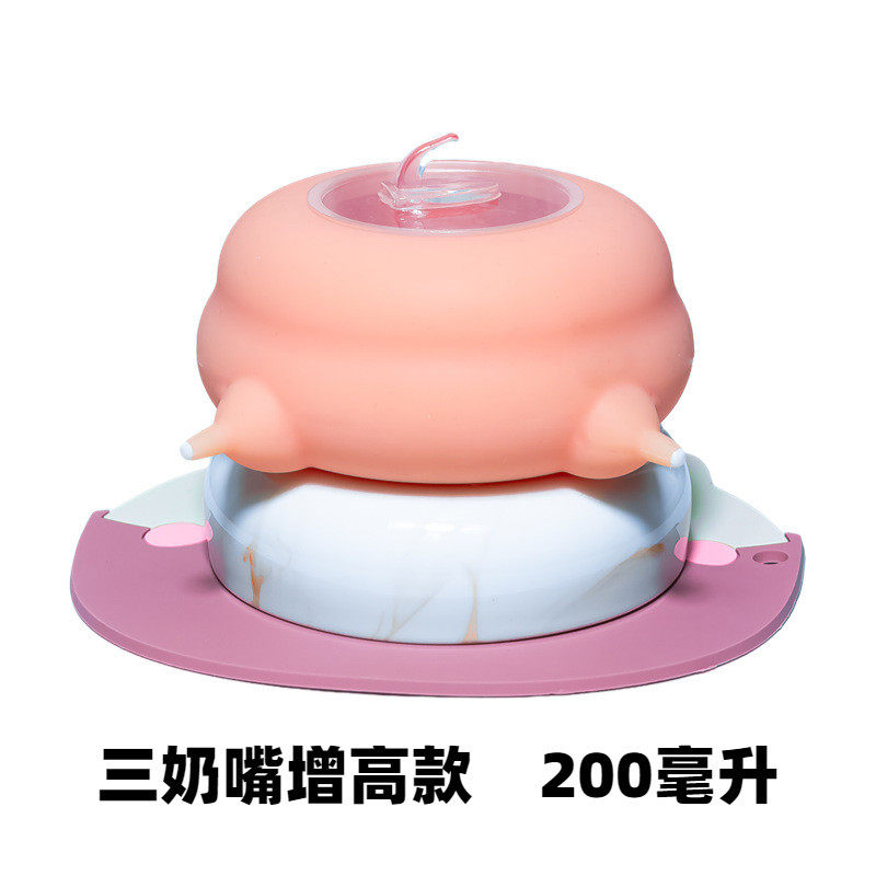 仿生喂奶器气泡自助喂奶幼犬自动猫咪奶碗仿生奶嘴奶瓶喝奶