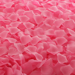 婚礼结无纺布t台撒花舞台ktv求婚道具婚房布置仿真玫瑰花瓣一斤装