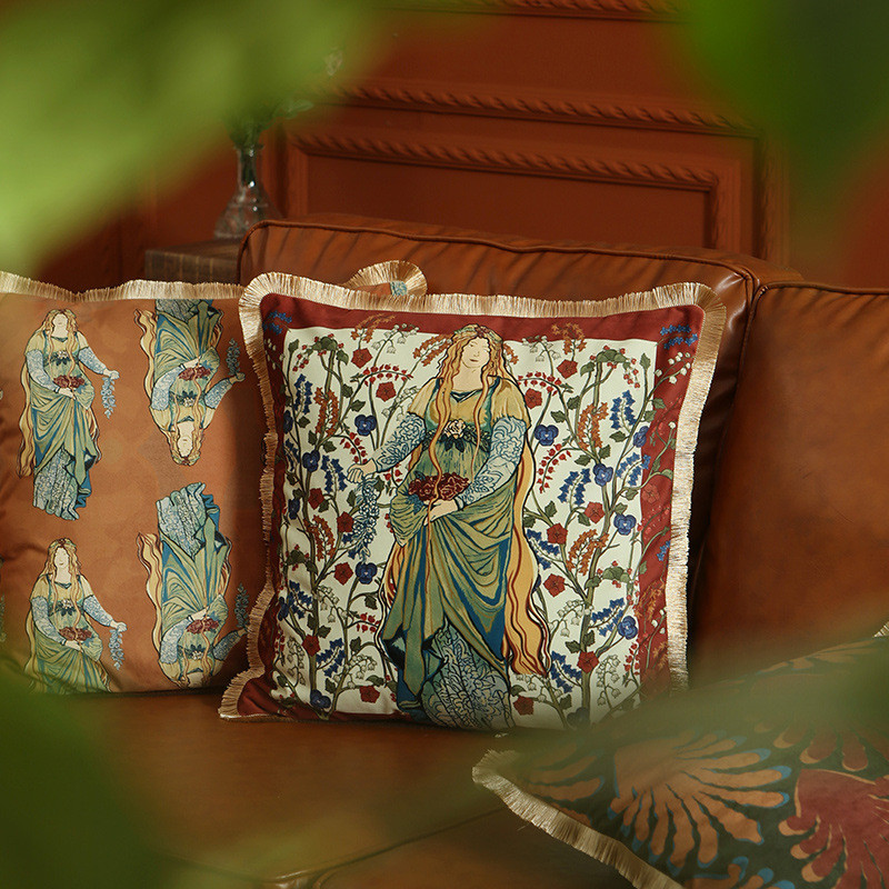 批发美式沙发抱枕现代轻奢靠垫套复古欧式不含芯ins客厅靠枕腰枕