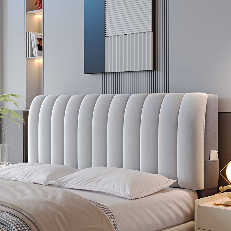 2024新款加厚床头罩套软包靠背全包简单大方防撞防尘皮木床头特奥,收纳整理,按摩椅防尘罩,淘宝优惠券,粉丝福利购,淘宝优惠卷