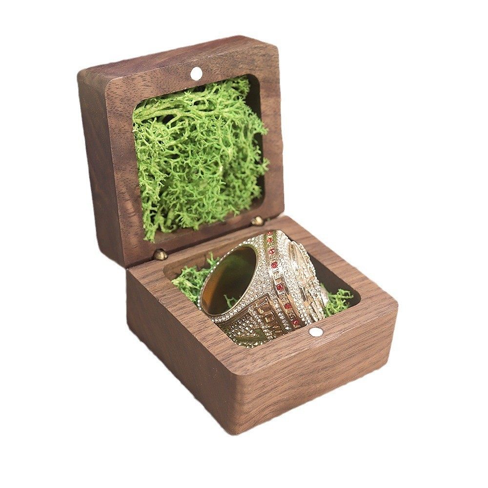 定制海草内饰加大戒指盒耳环饰品收纳盒黑胡桃钻戒首饰礼品包新品,包装,首饰包装,淘宝优惠券,粉丝福利购,淘宝优惠卷