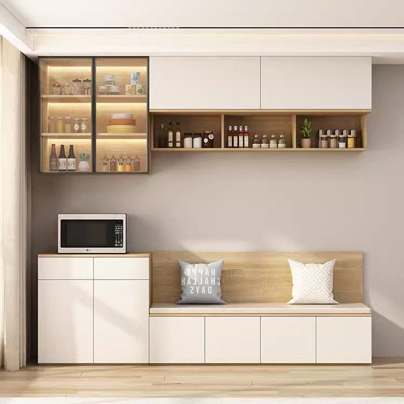 歌雷实木卡座餐边柜一体靠墙酒柜吧台家用客厅餐厅储物柜子置物柜,商业/办公家具,卡座,淘宝优惠券,粉丝福利购,淘宝优惠卷