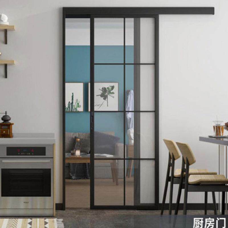 热销伟询家具厂极窄边框移门推拉门客厅阳台隔断玻璃门