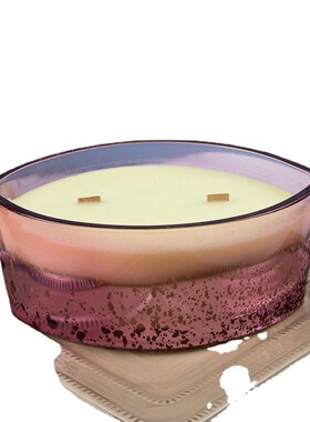 蜡壁炉香味蠟燭大豆定制黑色玻璃杯双木芯家居装饰伴手礼香薰蜡烛