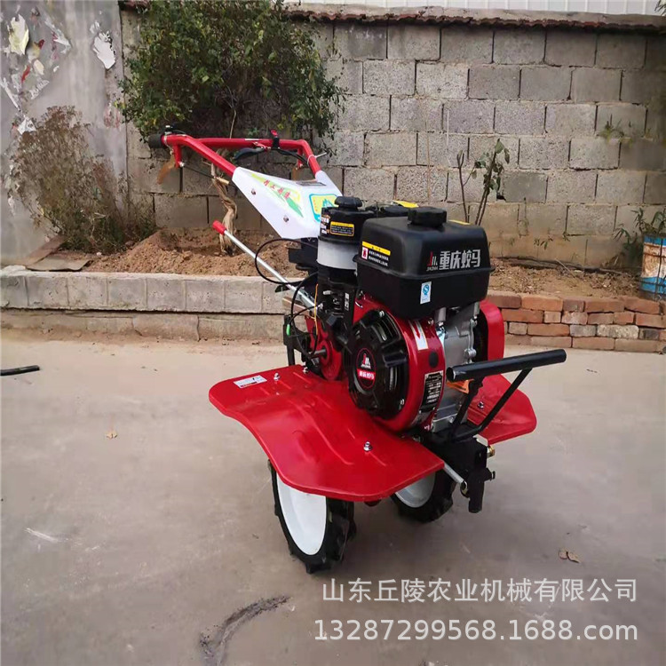 新型农用两轮柴油手推式微耕机草莓起垄开沟机大鹏果园管理机