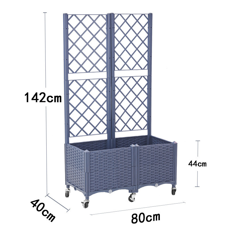 围栏户外花箱隔断花槽爬藤架支架种菜盆屋顶楼顶阳台种植箱专用盆