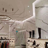 会所背景墙别墅天然大理石鱼肚白雪花白台面桌面墙面批发定制工厂