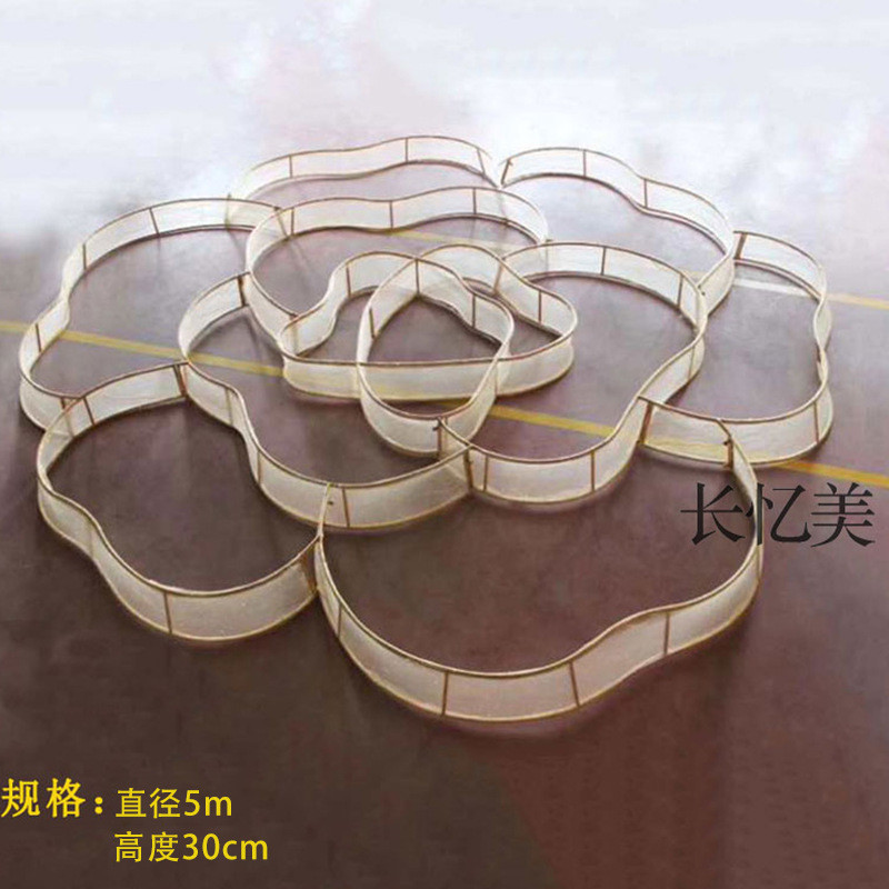 阳光板道具创意半圆组合婚庆造型玫瑰花瓣吊顶空中婚礼堂布置挂件
