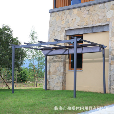 户外凉亭葡萄架铝合金花园庭院爬藤葡萄架铝材遮阳棚室外帐篷防雨
