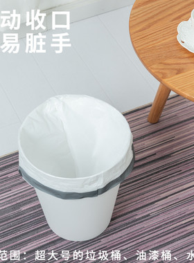 2EIE特大号抽绳垃圾袋加厚用手提式厨房水桶自动收口黑色圾垃袋