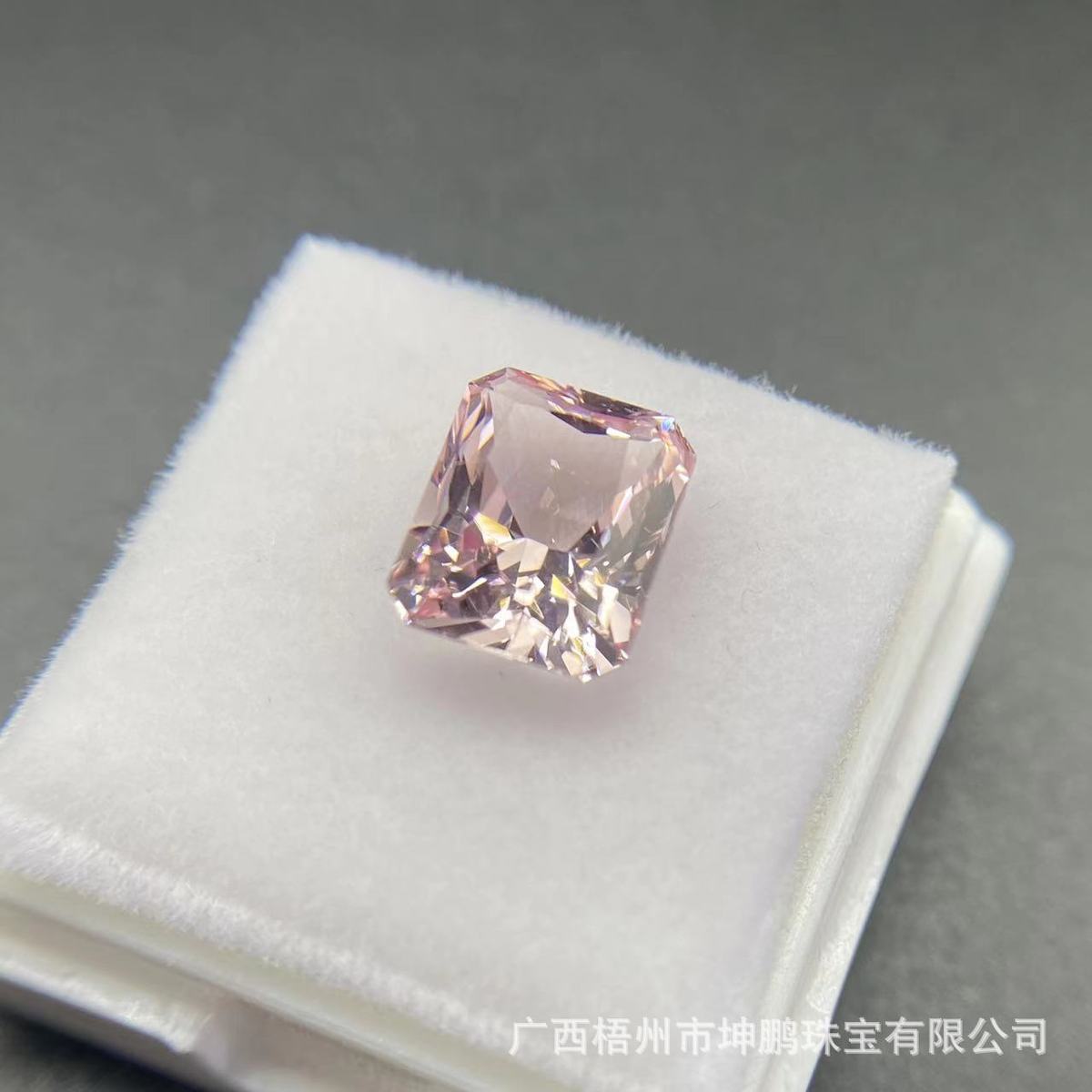 热销倒角厂实验室培育摩根石长方源头冰花切割粉摩根雷迪恩切首饰