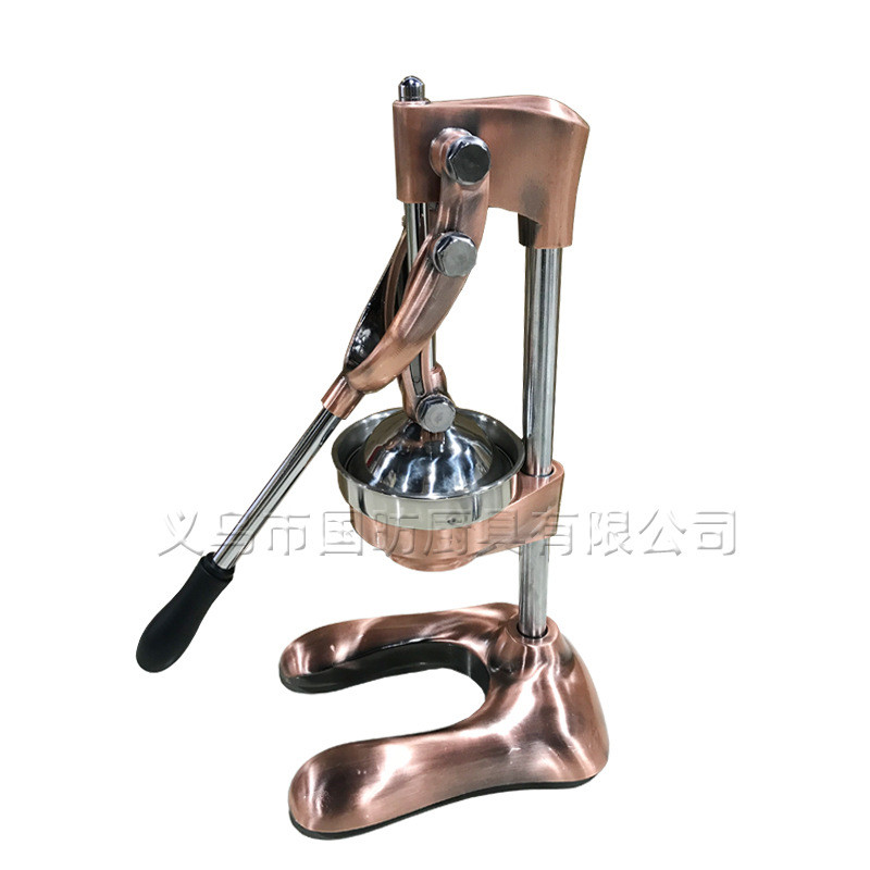 商用不锈钢手动榨汁机仿古榨汁器手压特大号鲜榨压汁器挤压橙汁机