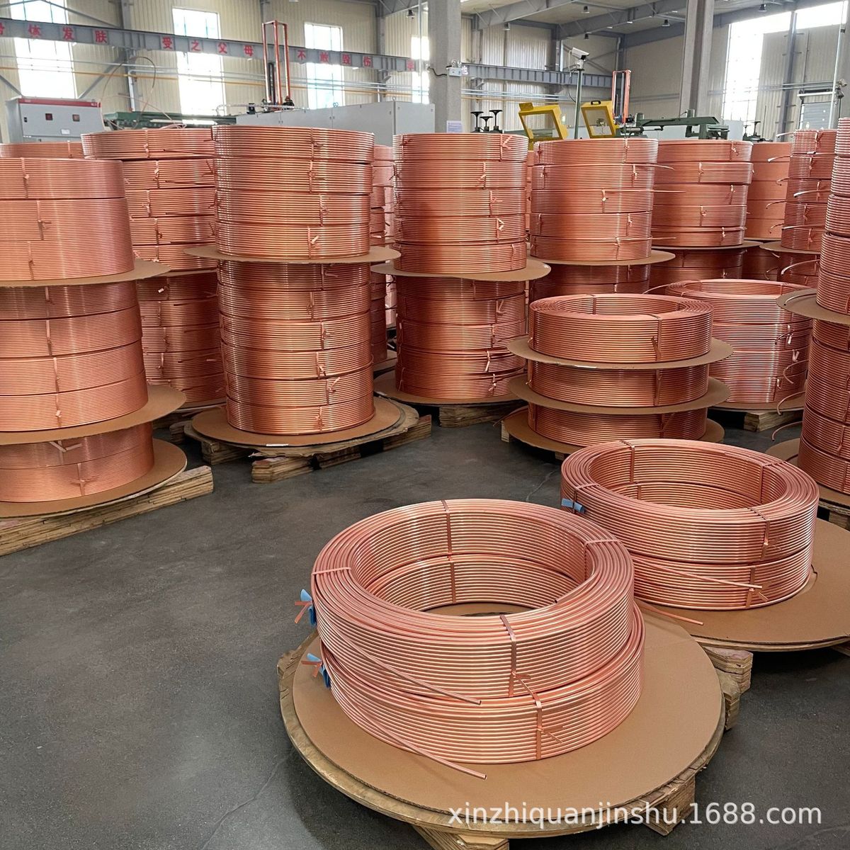 现货供应紫铜盘管承接联机空调铜管多工程r410a冷媒管无氧铜管