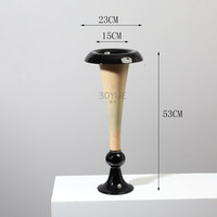 中古風(fēng)灑銀翻邊高腳肌理侘寂風(fēng)可落侘琉璃風(fēng)高級藝術(shù)寂花器擺件