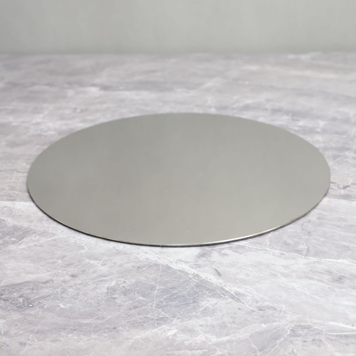 轻奢现代简约圆形不锈钢镜面效果托盘摆件样板房售楼处饰品软装