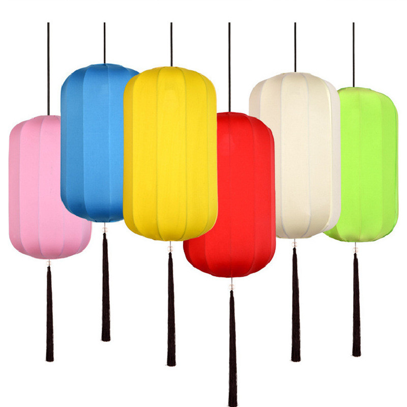 新中式国潮古风灯笼冬瓜布艺吊灯户外景区布置婚礼装饰创意灯笼墙