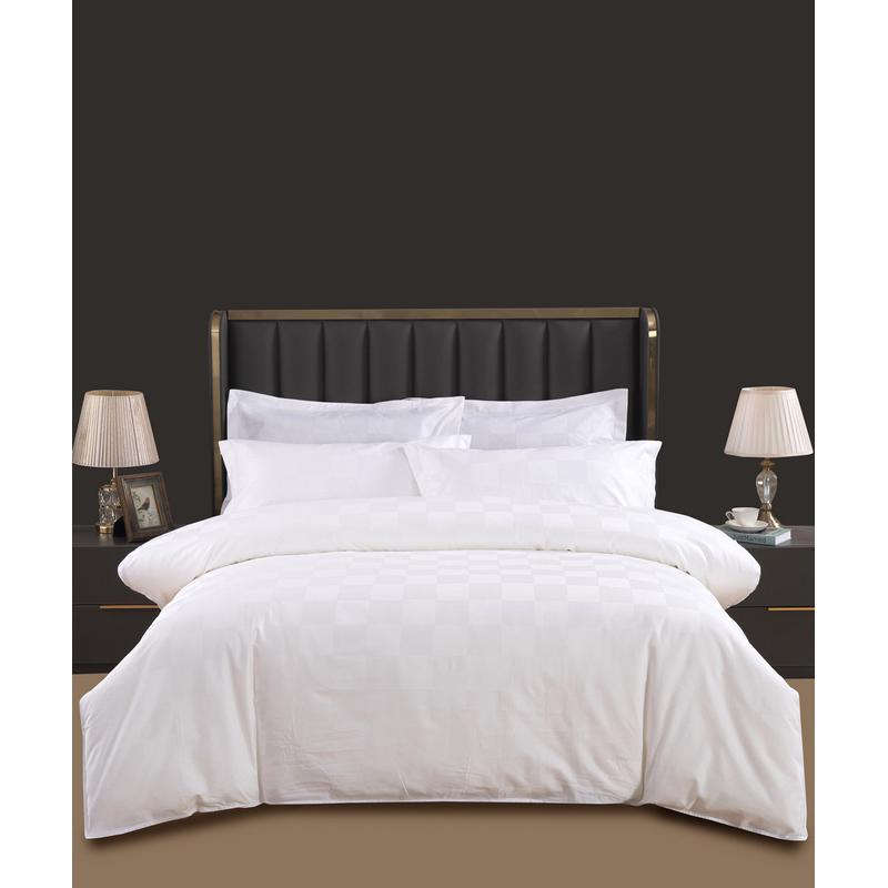 五星级酒店布民宿四件套草床上用品宾馆四件套白色被套布草批发