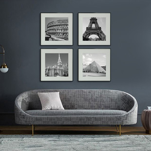 9wor摄影铝合金画框外框任意尺寸正方形展览印照片细窄边相框挂墙