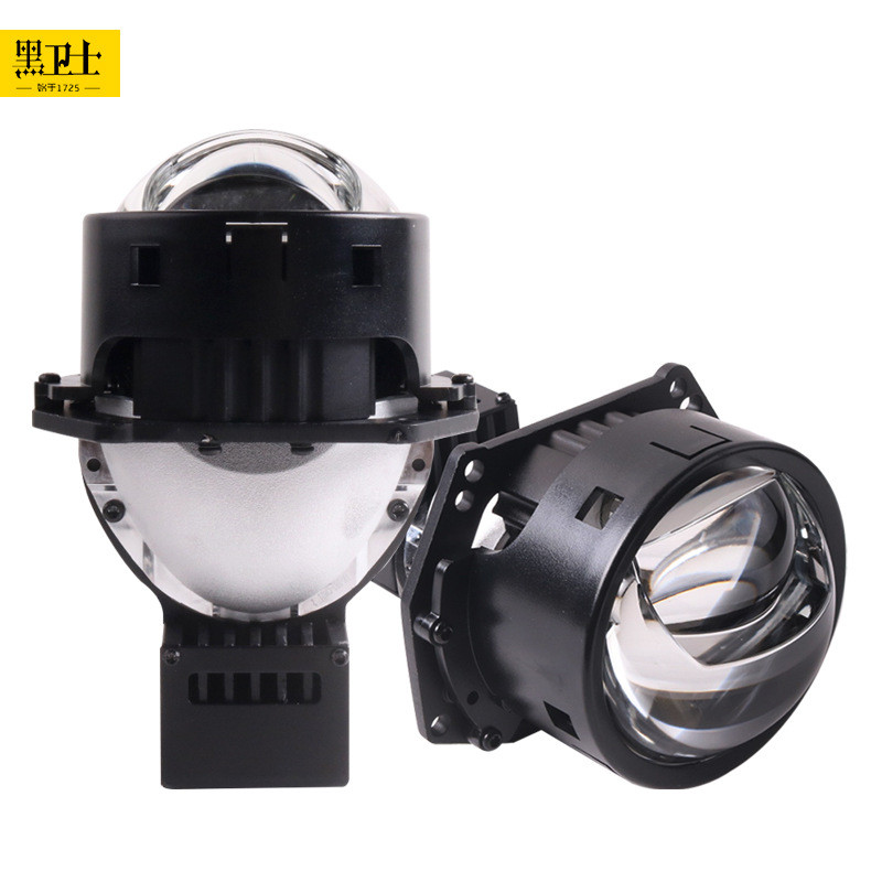 三为车灯黑卫士3寸A11+LED直射双光透镜大灯73W6000k