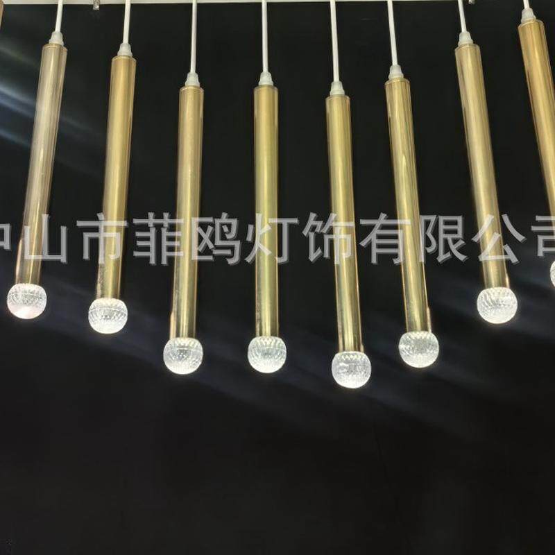 新款10头亚克力发光吊灯婚礼堂长筒火柴灯布置婚庆道具批发