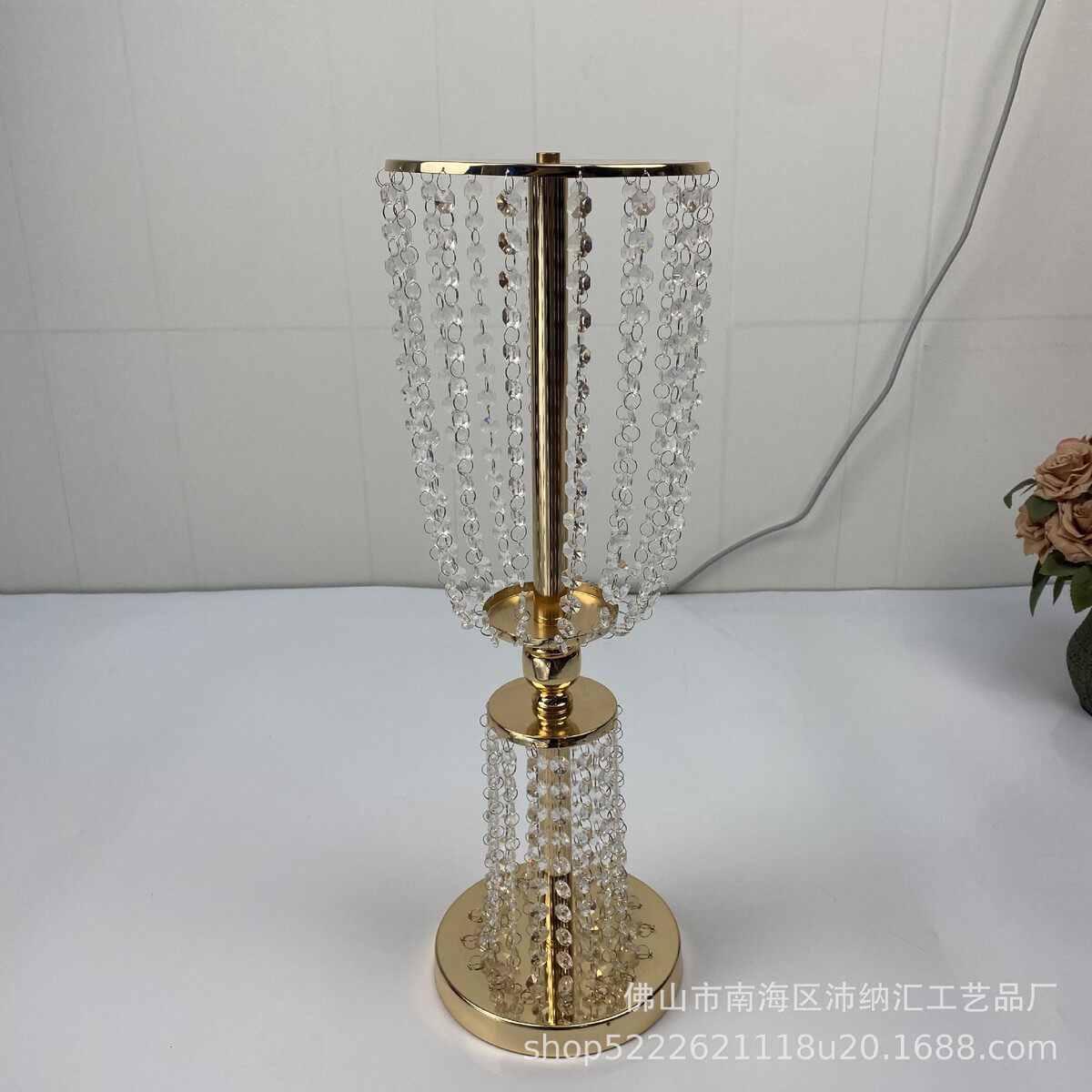 布置金色银色扎腰亚克力水晶路引婚庆场地新款橱窗展示迎宾区摆件