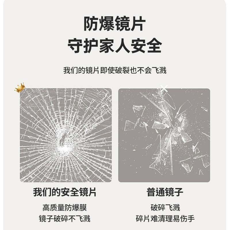 卫生间镜子边框浴室镜挂墙led智能浴室镜北欧壁挂圆形带灯不锈钢,家装主材,浴室镜,淘宝优惠券,粉丝福利购,淘宝优惠卷