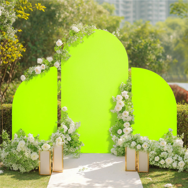 拱形盖套装3pcs组合u形和d纯色背景布搭配婚礼装饰派对场景布置形