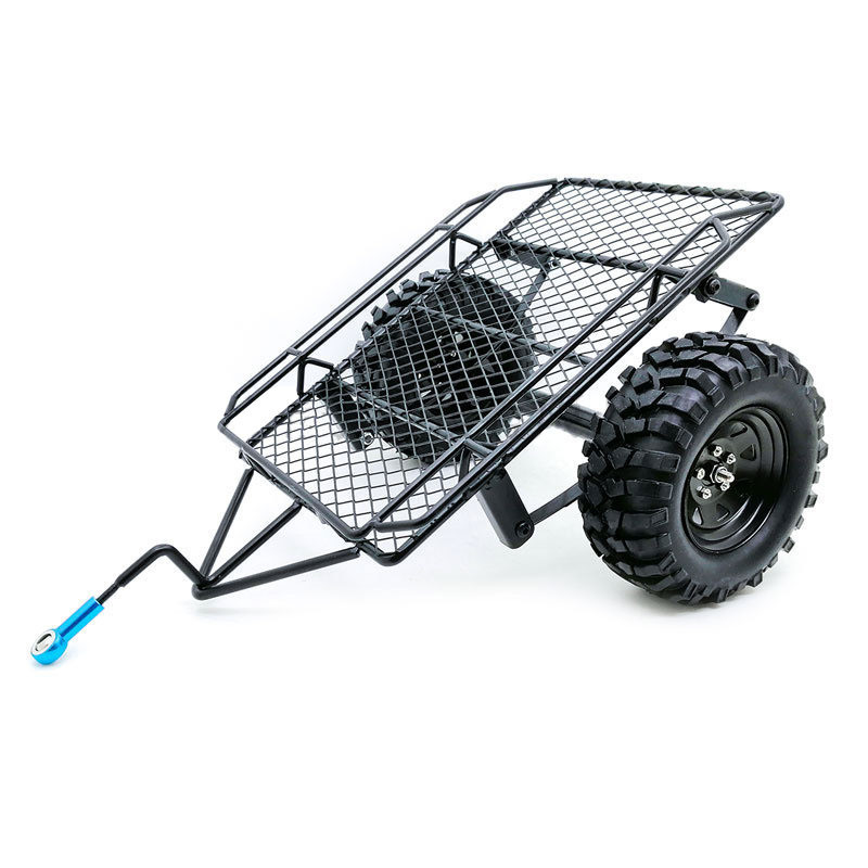 1/10遥控模型攀爬车改装仿真拖车D90SCX10trx4DIY金属小拖车斗