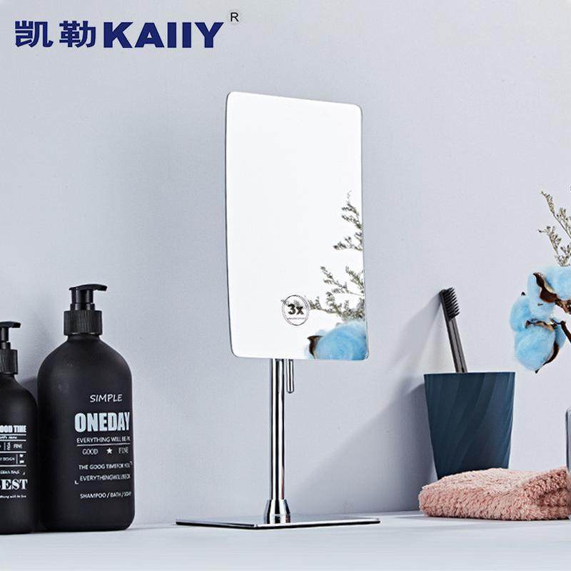 酒店台式化妆镜欧式镜子双面梳妆镜便携公主镜卧室美容镜3倍放大