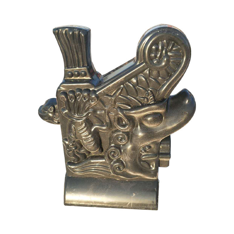 正吻古建配件房顶屋檐装饰瓦塑料复古一体瓦围墙门头仿古树脂瓦瓦