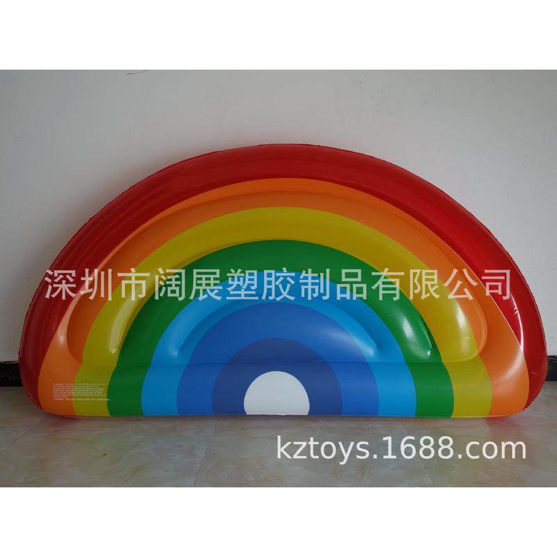 现货浮pvc水上成人充气彩虹加厚排彩虹浮桥彩虹浮床游泳圈
