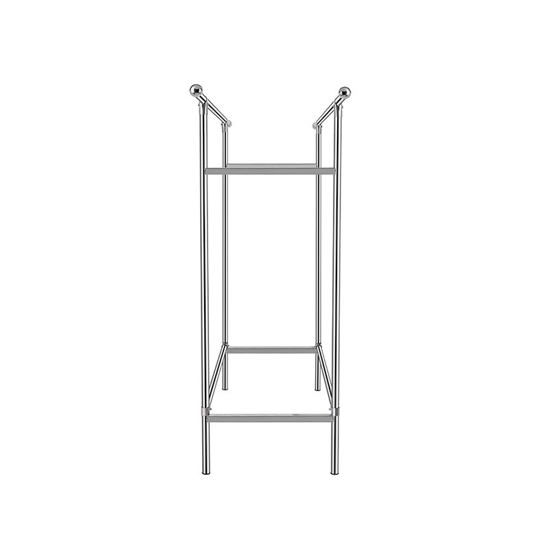 不锈钢双杆伸缩式折叠晾衣架晒衣架室内外落地衣架家用阳台晾衣杆