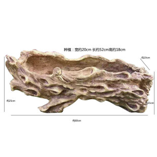 仿树根木头客厅种菜多肉大花盆厂家直销花园室外木桩绿植拼盘