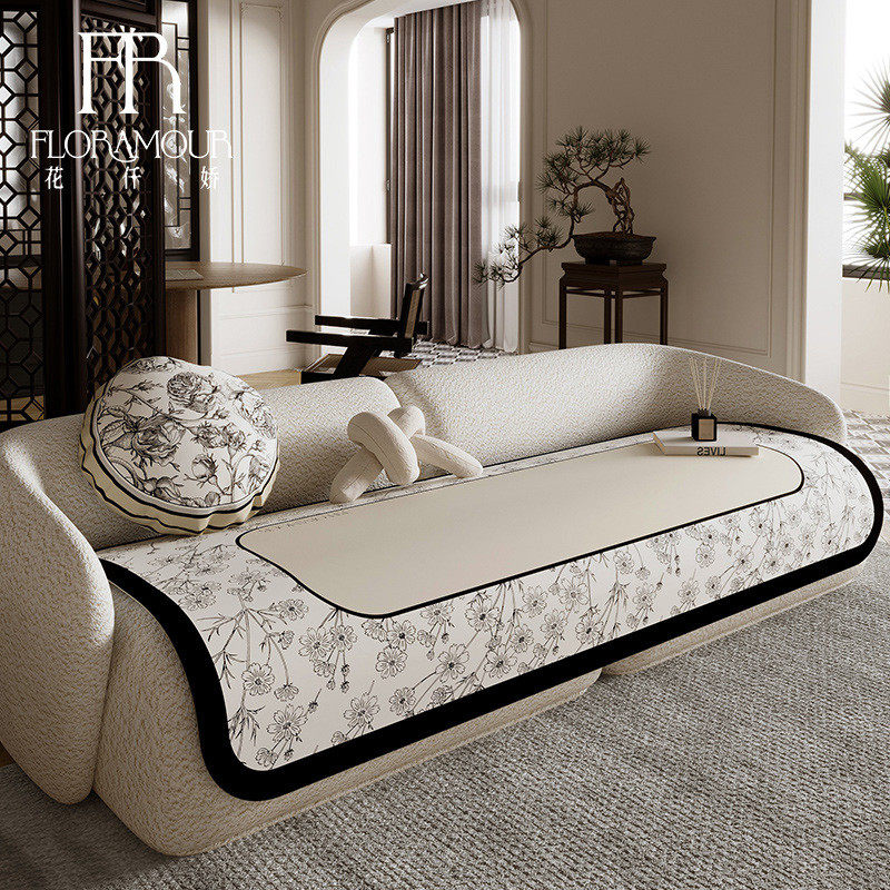 猫抓高级感一片式沙发盖巾垫布美式轻奢防滑防沙发垫四季通用垫子