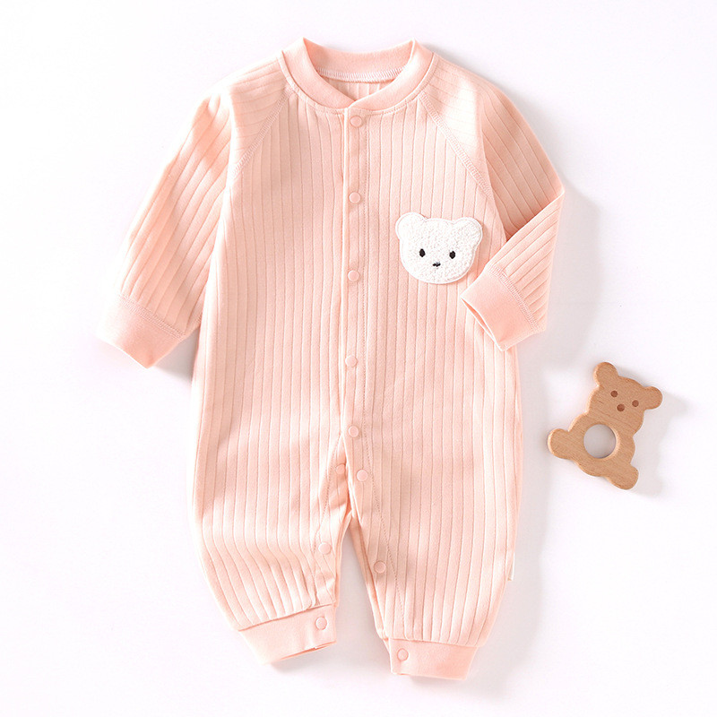 婴儿连体衣A类纯棉衣服四季款春秋空调服男女宝宝爬服打底哈衣服