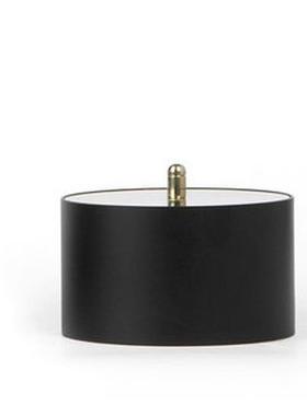 简约现代北欧金属会所装饰盒黑色首饰收纳盒梳妆台板房售楼处圆盖